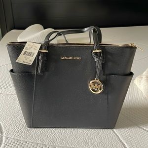Michael Kors, leather jet set tote